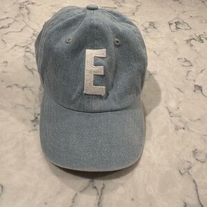 ReytoZ Blue Denim Baby Adjustable Baseball Cap with White 'E' Patch